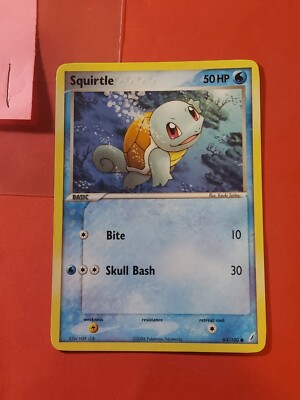 2006 Pokemon EX Crystal Guardians #63 Squirtle, C, NF/H, cd1