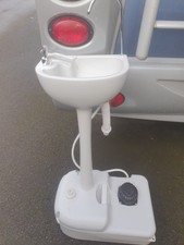 CHH PORTABLE OUTDOOR CAMPING WASH BASIN / SINK WITH TAP USED BUT GOOD CONDITION