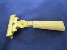 Razor Eversharp Shick  Gold Tone Plastic Handle 3.5" Vintage 