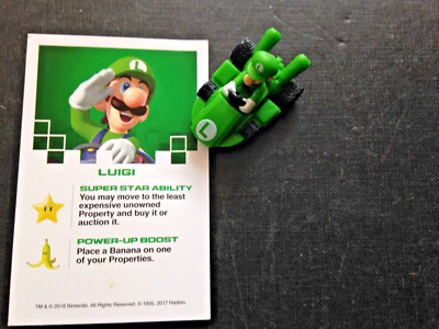 MONOPOLY GAMER MarioKart Power Pack Luigi Figur Token Stück mit Karte