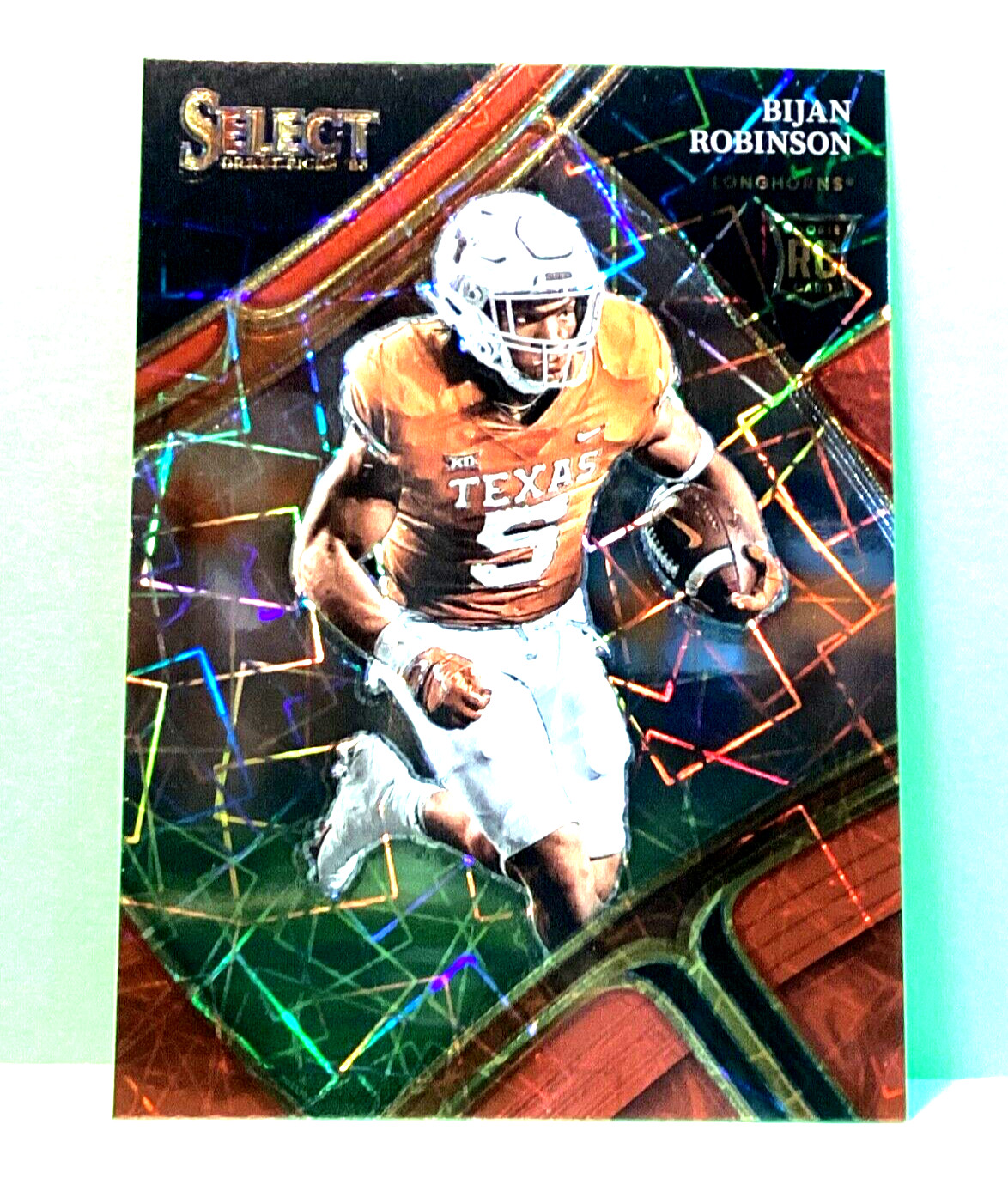 Bijan Robinson 2023 select draft picks field level red laser refractor rookie