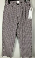 Urban Outfitters Obey Fubar Pleated Plaid Pant Sz30 Beetroot Multi Color NWT
