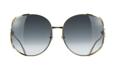Gucci GG0225S Gold/Grey Shaded (001) Sunglasses | eBay