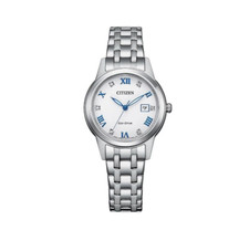 Image of Citizen Eco-Drive Ladies Stainless Steel Silhouette Crystal Watch - FE1240-81A
