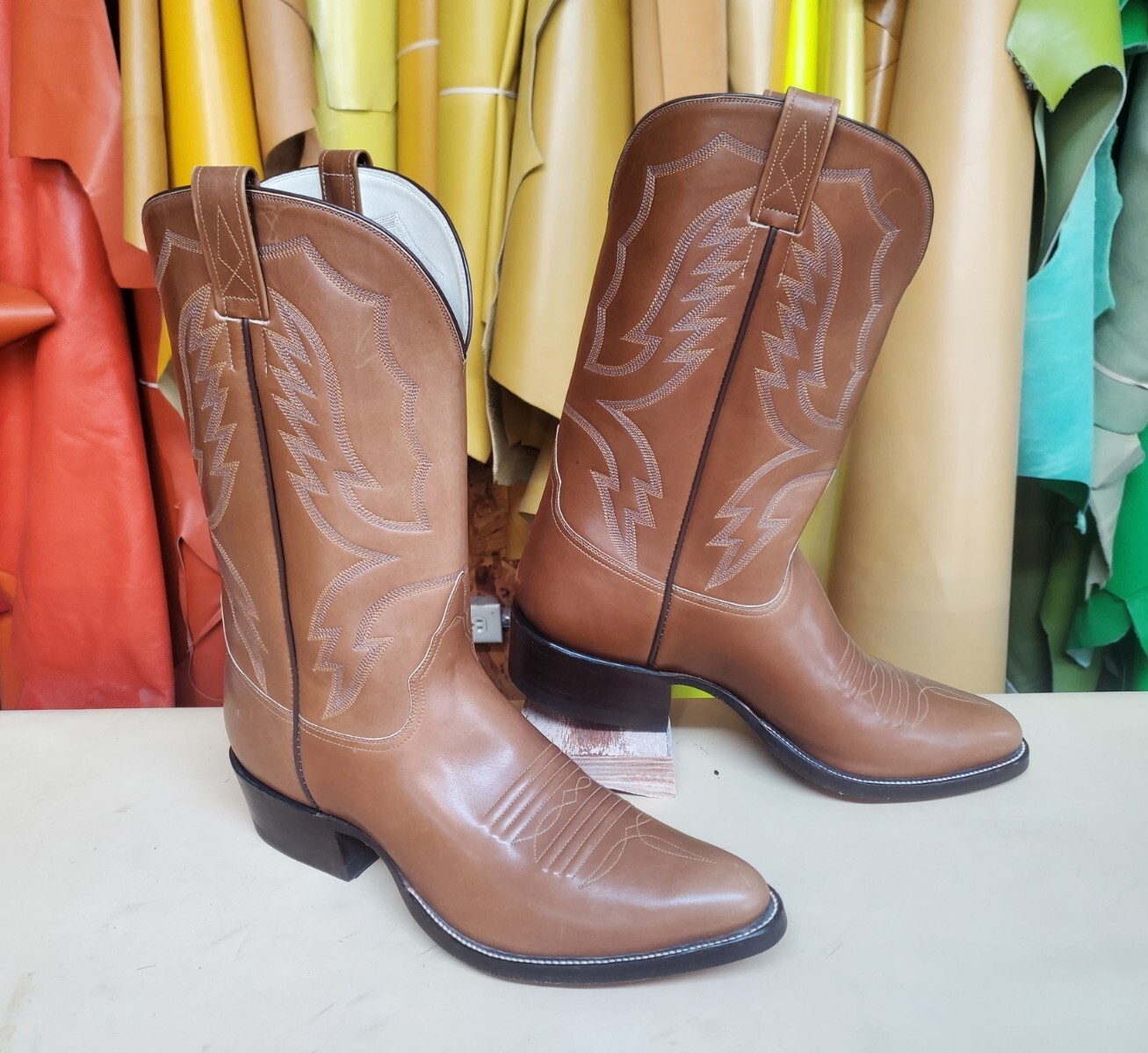 Kimmel Boot Custom Full Calfskin Western Cowboy Boots US 12 D