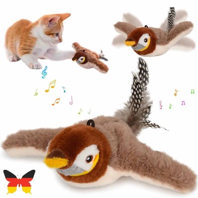 Cat Toy Interactive Chirping Bird Cat Flapping Bird Cat Toy Sound Bird Toy UK