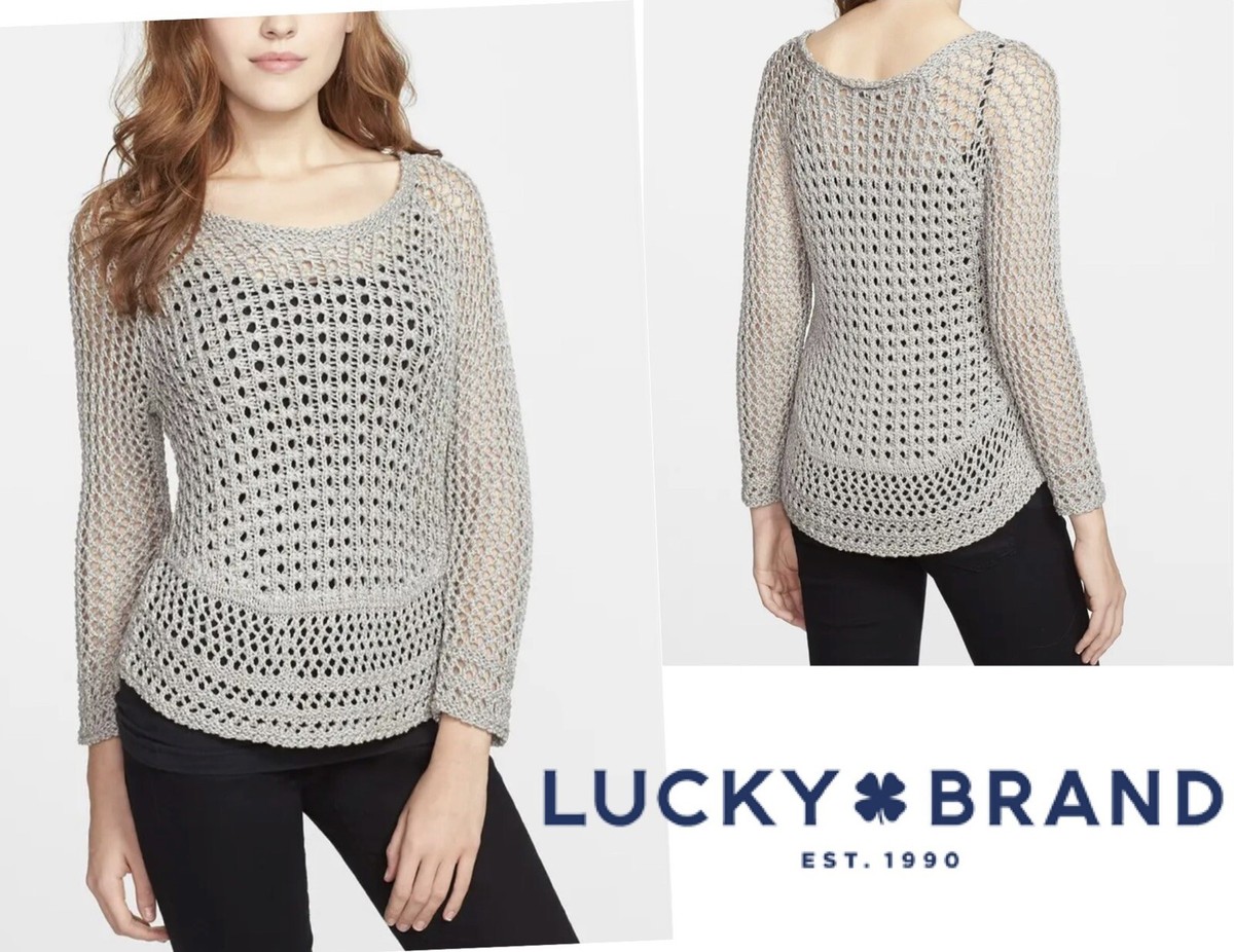 metallic crochet top