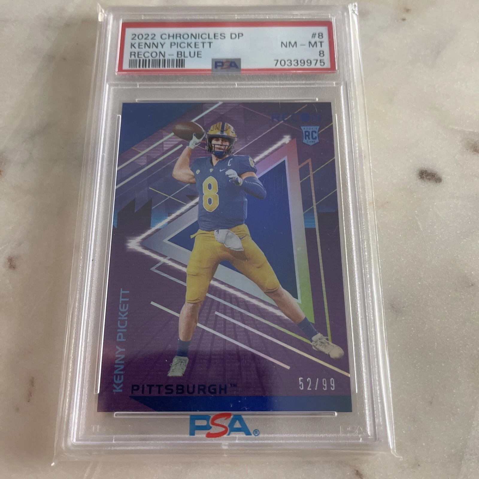 Kenny Pickett Panini Chronicles Draft Picks Recon #8 Blue