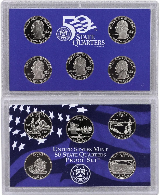 U.S. Mint 2005 Proof Set US State Quarters (1999-2008) for sale | eBay