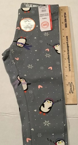 Leggings Wonder Nation Ragazze X-Small (4-5) Pinguini Grigio Cotone Resistente - Foto 6 di 9