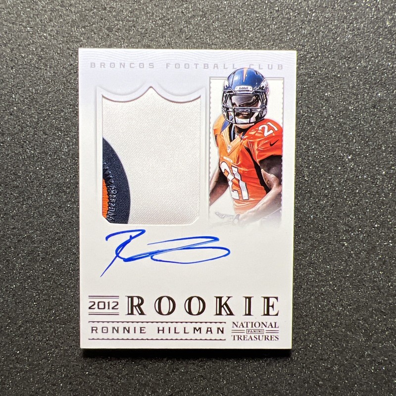 2012 National Treasures RONNIE HILLMAN #324 Rookie PATCH AUTO /49 NFL BRONCOS B