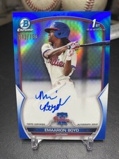 2023 Bowman Chrome Blue Refractor Auto Emaarion Boyd #CPAEB  143/150 True Blue