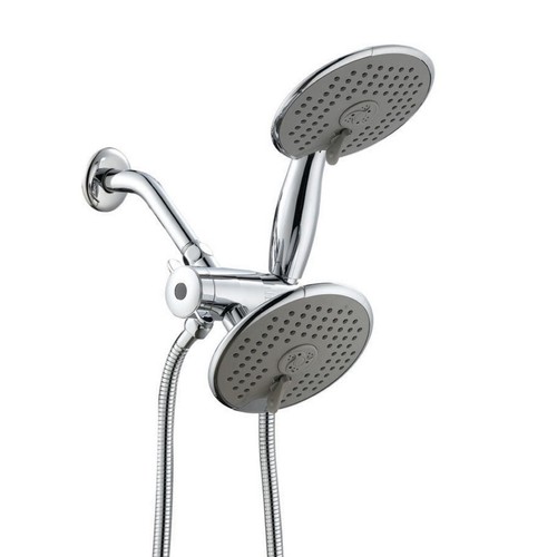 Ana Bath High Pressure 6" 3 Function Dual Shower Head Combo - Chrome REFURBISHED