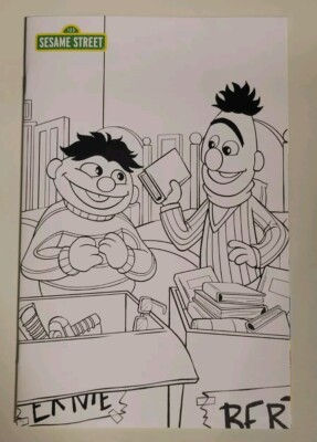 SESAME STREET #2 10/2024 VF+ COVER C BETH HUGHES COLORING BOOK VAR ONI PRESS