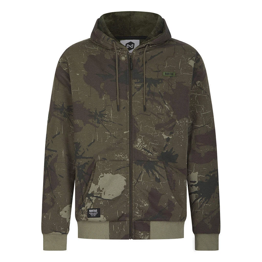 Navitas Camo Sherpa Hoody - All Sizes - Carp Fishing Outdoor Winter Clothing