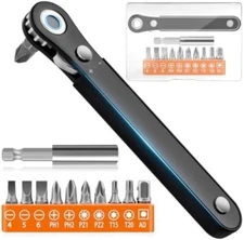 Right Angle Offset Screwdriver Set Mens Gifts, Mini Ratcheting 90 Degree Ratchet