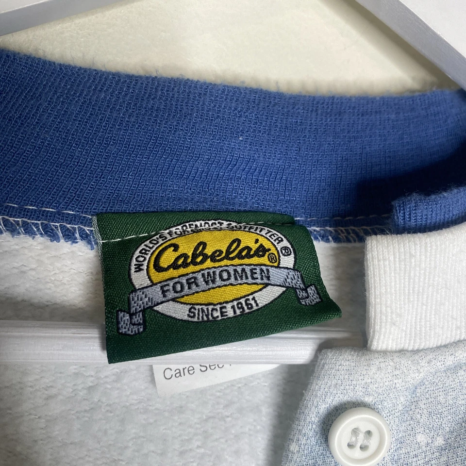 Cabelas Mujer Nieve Invierno Escena Cárdigan Suéter Talla XXL Vacaciones Foto 3 de 4