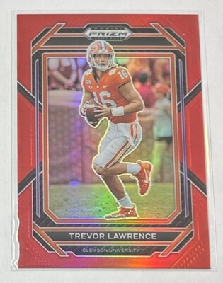Trevor Lawrence RED PRIZM #'d 023/299 - 2023 Prizm Draft Picks Football
