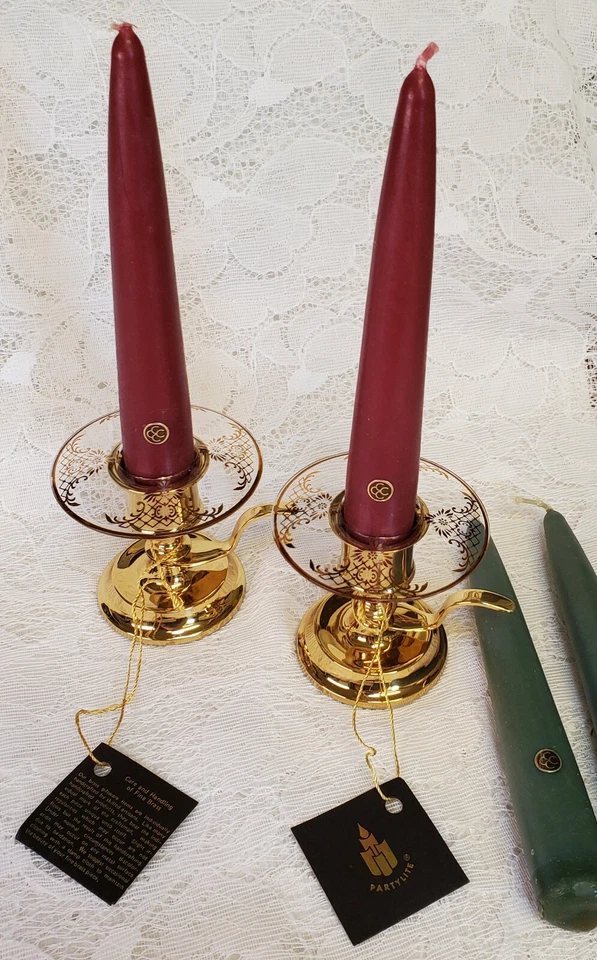 Par de castiçais Partylite Newberry latão - Imagem 2 de 4