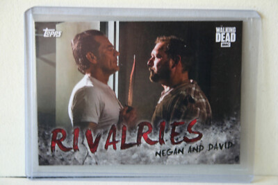 2017 Topps THE WALKING DEAD Season 7 Rivalries R-3 Negan vs. David insert card