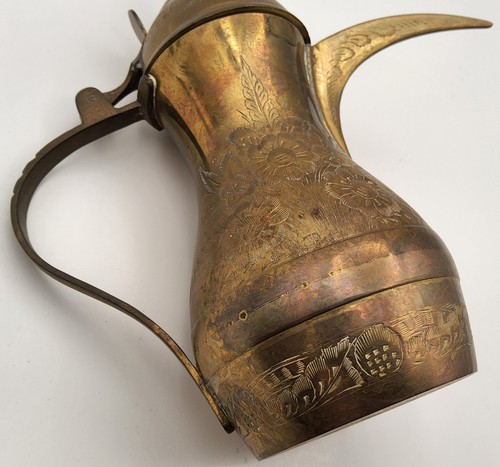 Cafetera turca vintage de latón Dallah - Imagen 9 de 11
