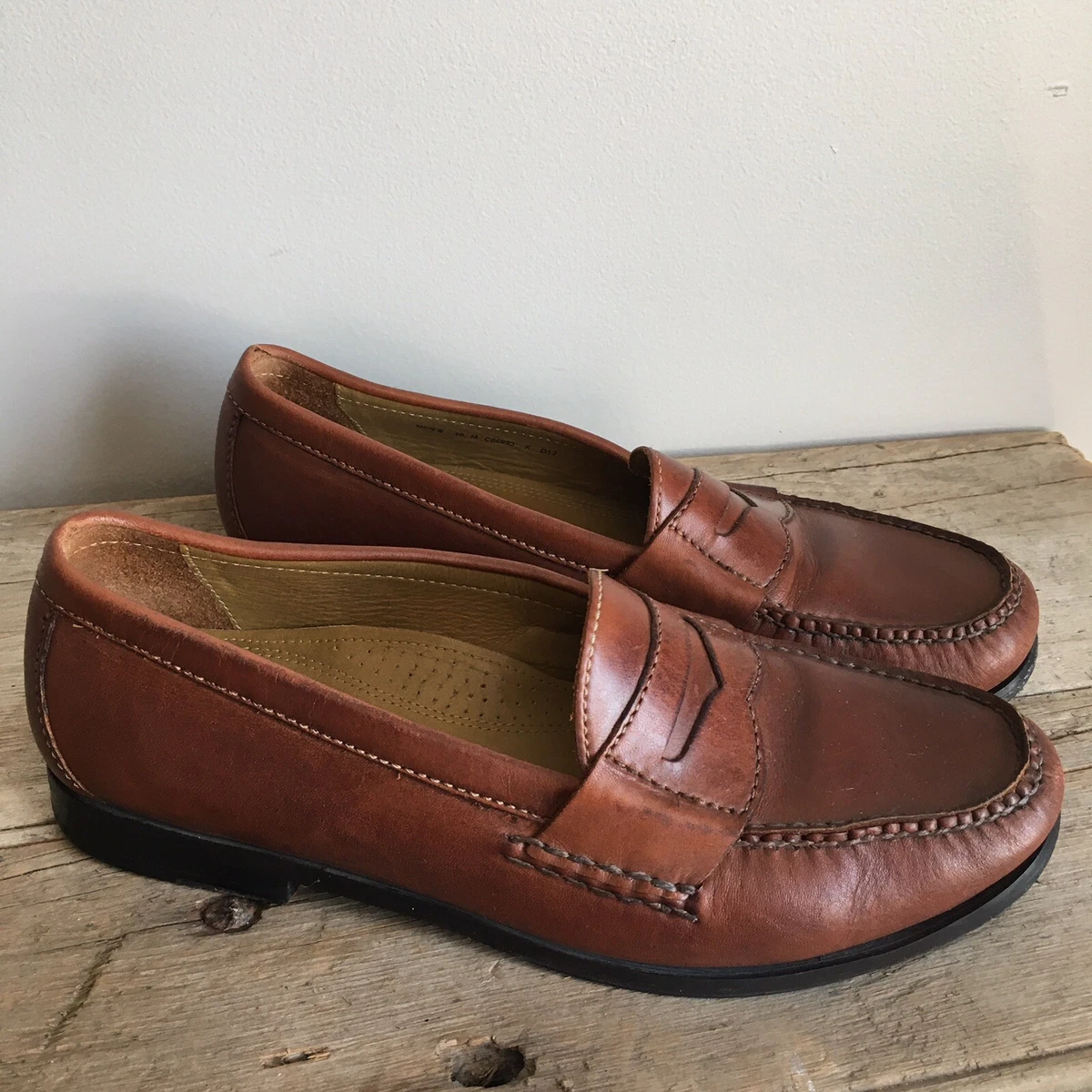 COLE HAAN Men s Pinch Brown Leather Air Sole Penny Loafers Shoes C06983 Sz 10 M