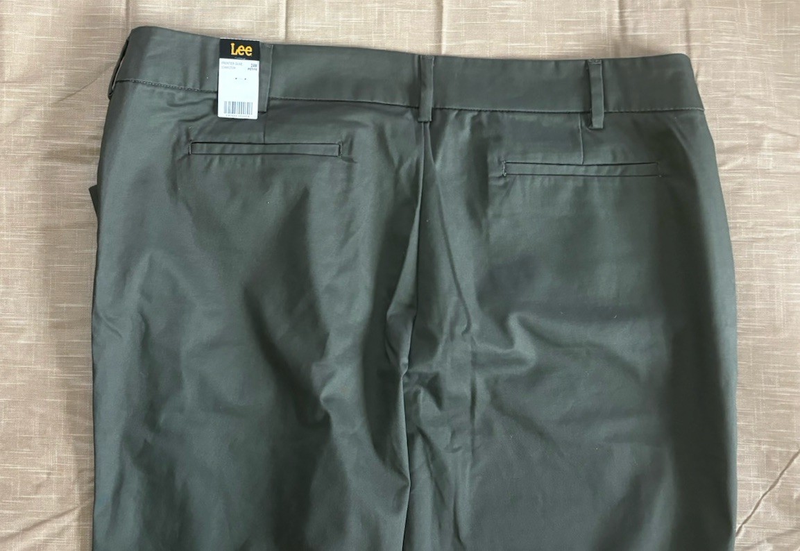 Lee Work Pants Women’s Plus Size 24W Petite Straight Leg Green Career Slacks thumbnail 6