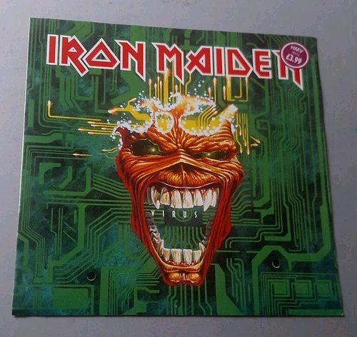 IRON MAIDEN~~VIRUS~~1996~~RARE POSTER SLEEVE~~MAXI DISC~~EMI RECORDS