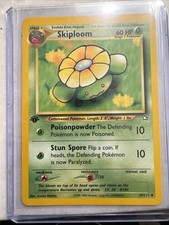 skiploom pokemon card value THE COMPANY INTERNATIONAL Single 003/203 Reverse Holo EVOLVING SKIES Toys & Games Grass Ability Cotton Balloon If Skiploom has any Grass Energy attached to it Antique Pokemon Card - Skiploom