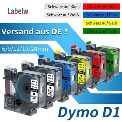 Schriftband für Dymo D1 45013 45010 12mm 19mm 6mm LabelManager 160 LabelPOINT