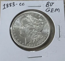 1883-CC Morgan Silver Dollar $1 Uncirculated Key Date Carson City