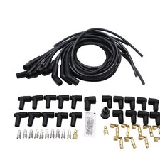 1 Set Shlpdfm Spark Plug Wires 8.5mm Black Universal 13545 Degree Hei Spark ...