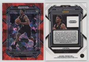 2023 Panini Prizm Draft Picks Red Ice Prizm Scoot Henderson #24 Rookie RC
