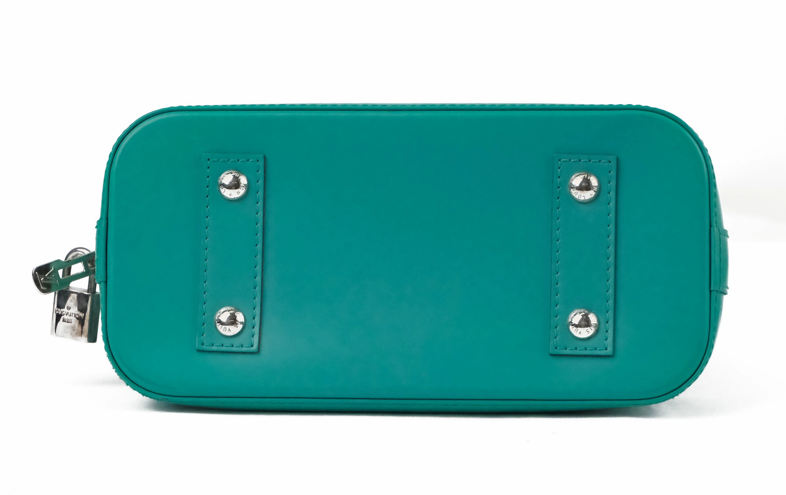 Louis Vuitton Alma BB Handbag Epi Cyan Mint Green Blue M41293 Used