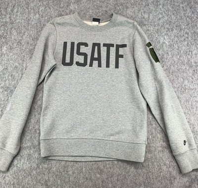 VTG Grey Nike USATF Sweatshirt Men s USA Track And Field Olympics Size S