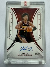 2024-25 Panini Immaculate Jalen Johnson Modern Marks Auto - Red /25