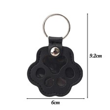 5pcs Cute Leather Portable Pendant Keyrings Cat Paw Pet Hair Holder Keychains fo