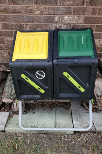  Miracle-Gro Large Dual Chamber Composter Compost Bin Tumbler - Local CHICAGO