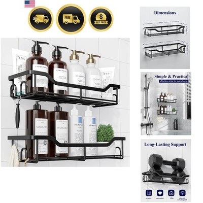 Shower Caddy Large - Adhesive Shower Organizer, Stainless Steel Shelf for Ins...