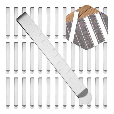 40 Pcs Stainless Steel Hemming Clips - Sewing Measurement Ruler Clips For Quilting And Fabric