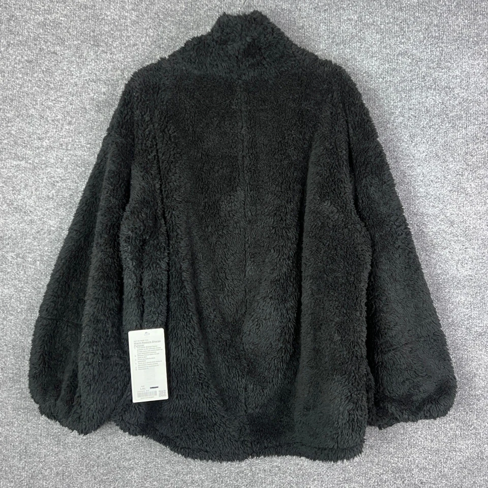 NOVO $148 Pulôver de Lã Lululemon Restauração Quente Sherpa Ajuste Relaxado G/XL Preto - Imagem 4 de 4