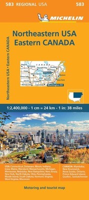 Northeastern USA, Eastern Canada - Michelin Regional Map 583 by Michelin (Englis