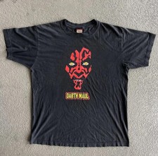 Vintage Star Wars Darth Maul Shirt Mens Medium Movie Graphic Tee 90s Lucasfilm