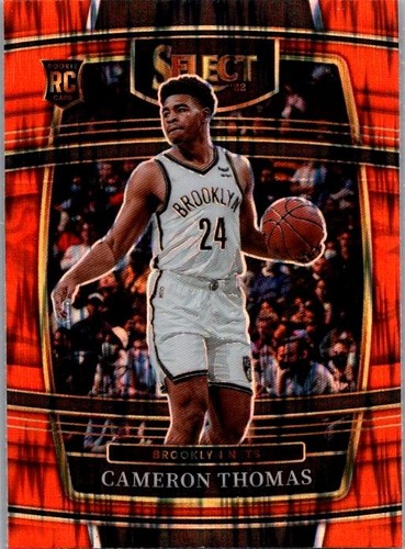 2021-22 Panini Select #21 Cameron Thomas Orange Flash Prizms