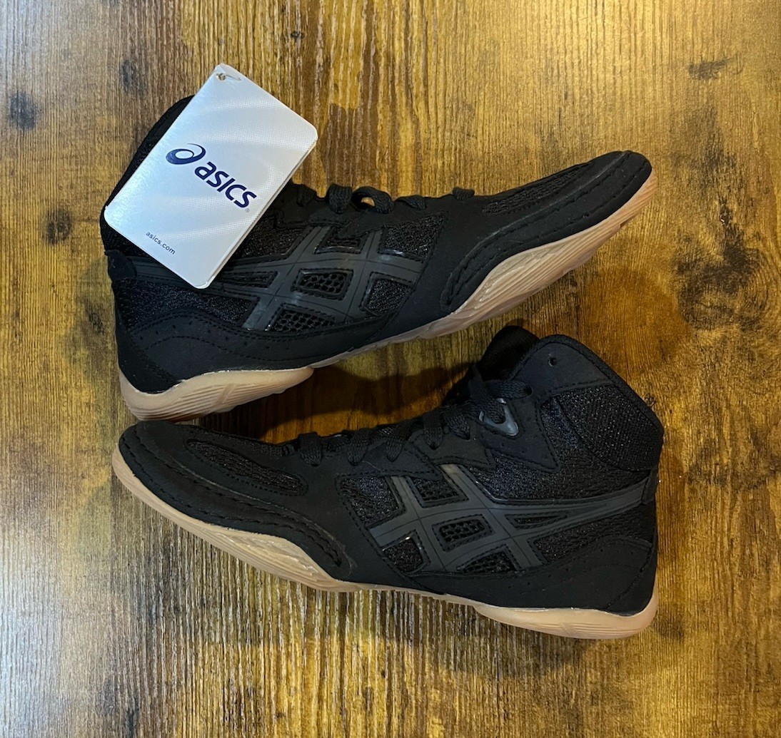 ASICS WRESTLING メンズ シューズ ブラック 2014 Asics Matflex 4 Black/Onyx Wrestling Shoes Size 7 BNIB RARE