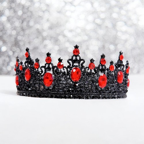 Renaissance Crown, Red Stone Crown, Halloween Costume, Coronation Crown - Picture 7 of 8