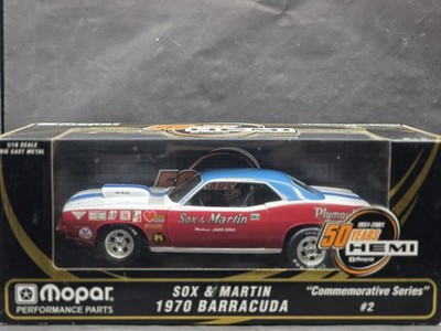 Ertl 1970 Plymouth Barracuda Sox & Martin #2 Hemi Mopar 1:18