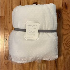 NWT POTTERY BARN X MONIQUE LHUILLIER TULLE DOT CRIB SKIRT WHITE ONE SIZE
