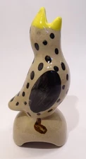 Vintage  Pottery Pie Bird Vent * Brown Spotted Songbird