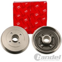2X TRW 203,3Mm Bremstrommeln Hinten Passend FÜR Nissan Micra Note Links+Rechts
